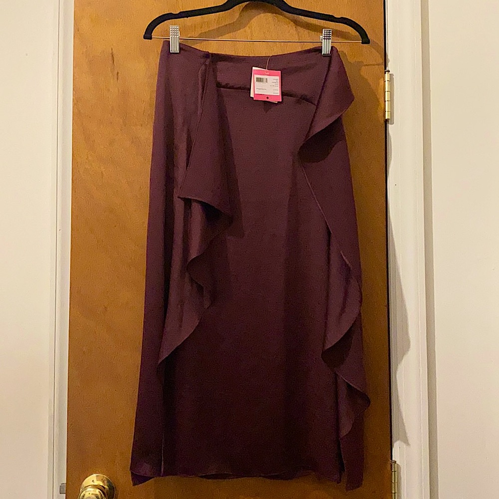 Kate Spade New York Satin Ruffle Skirt